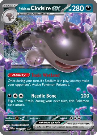 Paldean Clodsire ex 059/091 - SV Paldean Fates Holofoil - for just $0.47! 