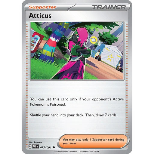 Atticus (077/091) [Scarlet & Violet: Paldean Fates] - Just $0.05! Shop now at Retro Gaming of Denver