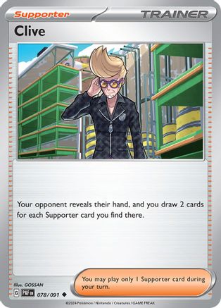 Clive 078/091 - SV Paldean Fates - for just $0.03! 