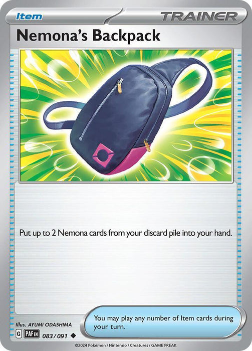 Nemona's Backpack (083/091) [Scarlet & Violet: Paldean Fates] - for just $0.10! 