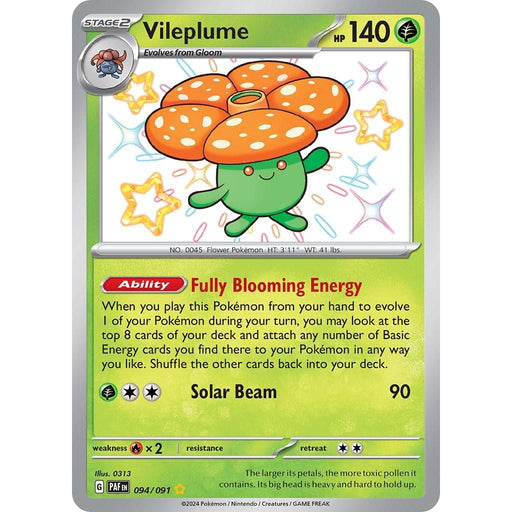 Vileplume (094/091) [Scarlet & Violet: Paldean Fates] - Just $2.20! Shop now at Retro Gaming of Denver