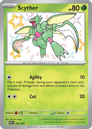 Scyther 095/091 - SV Paldean Fates Holofoil - for just $3.48! 