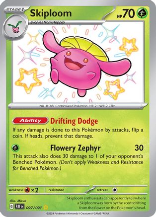 Skiploom 097/091 - SV Paldean Fates Holofoil - for just $1.71! 
