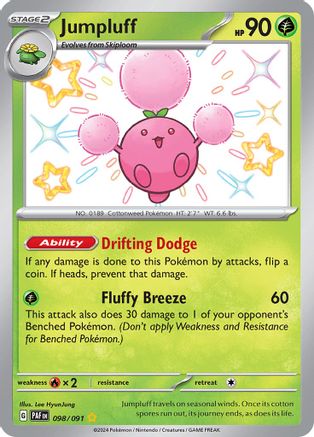Jumpluff 098/091 - SV Paldean Fates Holofoil - for just $1! 