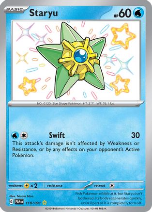 Staryu 118/091 - SV Paldean Fates Holofoil - for just $1! 