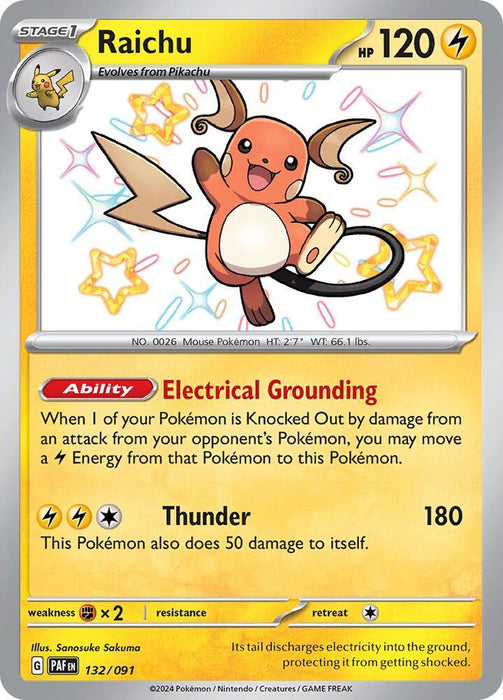 Raichu (132/091) [Scarlet & Violet: Paldean Fates] - for just $4.15! 