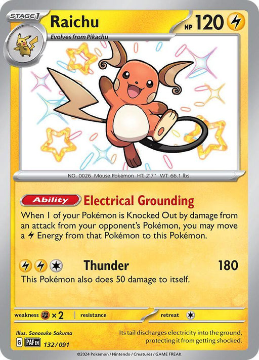 Raichu (132/091) [Scarlet & Violet: Paldean Fates] - for just $4.40! 