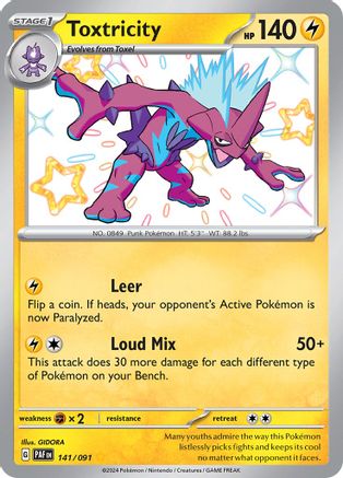 Toxtricity 141/091 - SV Paldean Fates Holofoil - for just $1.33! 