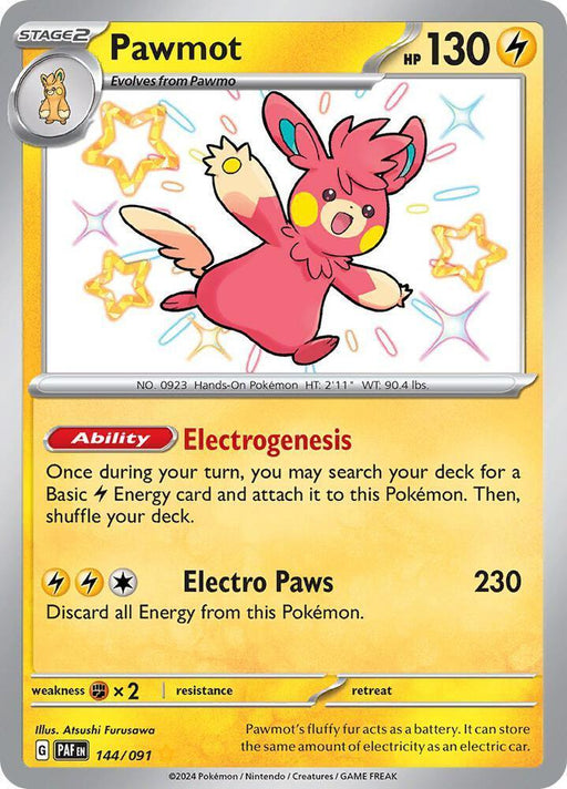 Pawmot (144/091) [Scarlet & Violet: Paldean Fates] - for just $1.55! 