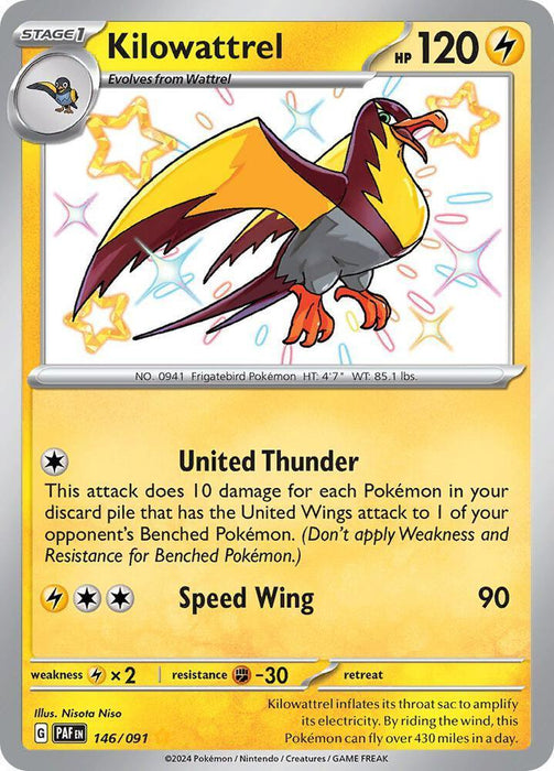 Kilowattrel (146/091) [Scarlet & Violet: Paldean Fates] - for just $1.05! 