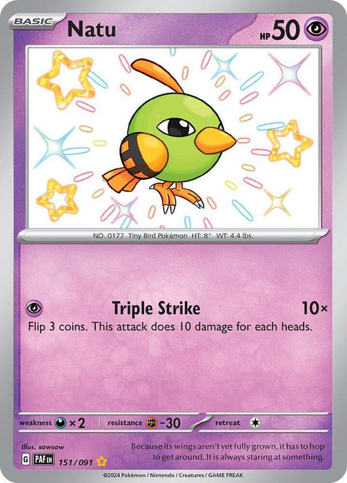 Natu (151/091) [Scarlet & Violet: Paldean Fates] - for just $1.25! 