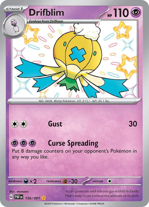 Drifblim (156/091) [Scarlet & Violet: Paldean Fates] - for just $1.55! 