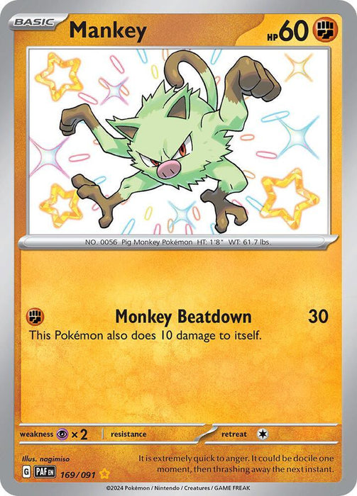 Mankey (169/091) [Scarlet & Violet: Paldean Fates] - for just $1.40! 
