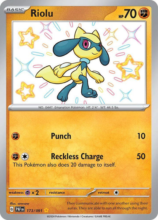 Riolu (173/091) [Scarlet & Violet: Paldean Fates] - for just $6! 