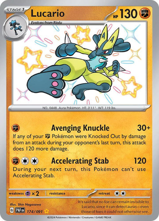 Lucario (174/091) [Scarlet & Violet: Paldean Fates] - for just $6.25! 
