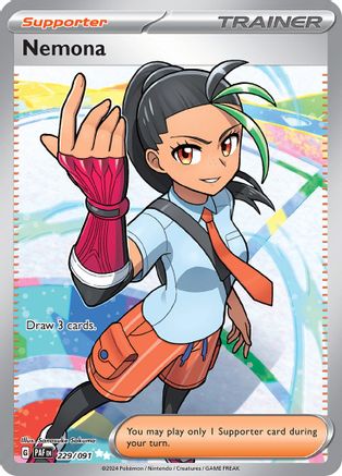 Nemona 229/091 - SV Paldean Fates Holofoil - for just $0.38! 