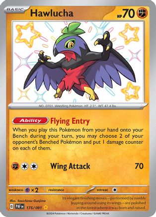 Hawlucha 175/091 - SV Paldean Fates Holofoil - for just $4.99! 