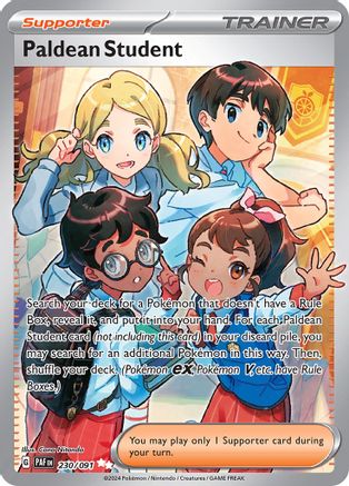 Paldean Student 230/091 - SV Paldean Fates Holofoil - for just $0.41! 