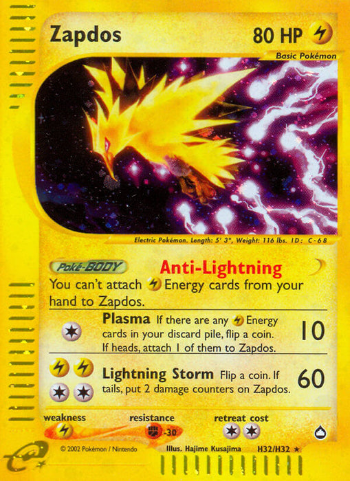 Zapdos (H32/H32) [Aquapolis] - Just $18.80! Shop now at Retro Gaming of Denver