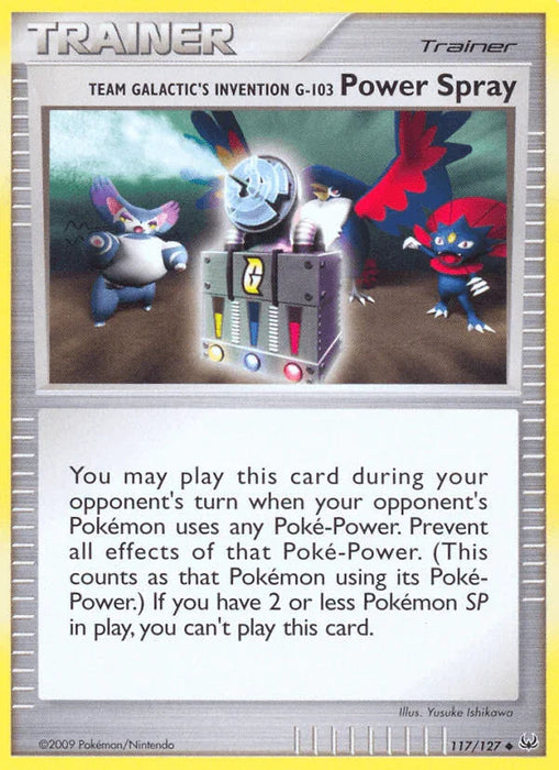 Team Galactic's Invention G-103 Power Spray (117/127) [Platinum: Base Set] - for just $0.85! 