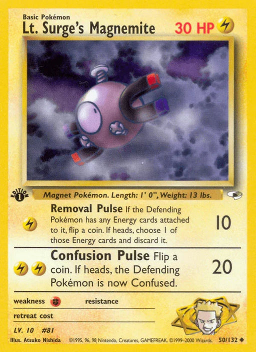 Lt. Surge's Magnemite (50/132) [Gym Heroes 1st Edition] - for just $0.85! 