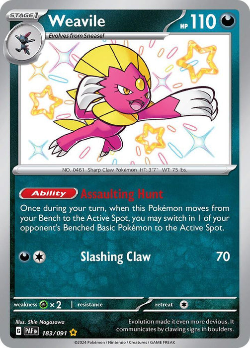 Weavile (183/091) [Scarlet & Violet: Paldean Fates] - for just $0.65! 