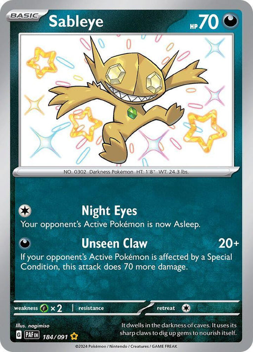 Sableye (184/091) [Scarlet & Violet: Paldean Fates] - for just $3.30! 