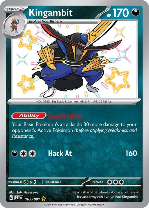 Kingambit (187/091) [Scarlet & Violet: Paldean Fates] - for just $1.25! 