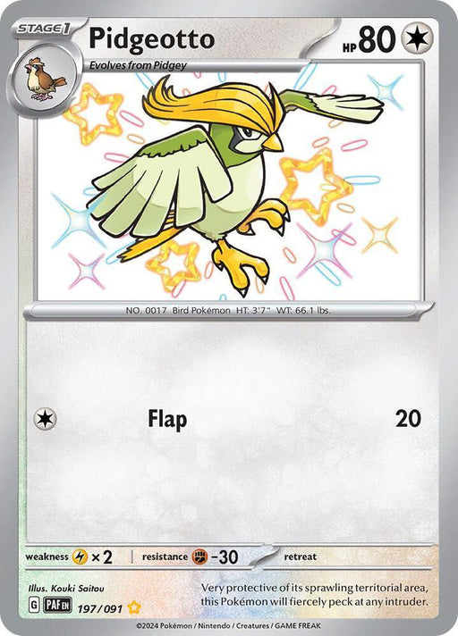 Pidgeotto (197/091) [Scarlet & Violet: Paldean Fates] - for just $2.30! 