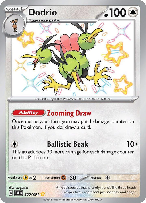 Dodrio (200/091) [Scarlet & Violet: Paldean Fates] - for just $1.80! 