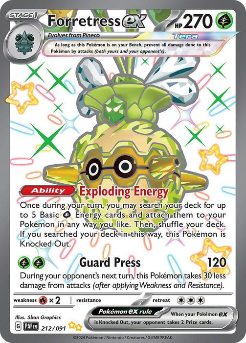Forretress ex (212/091) [Scarlet & Violet: Paldean Fates] - for just $0.45! 