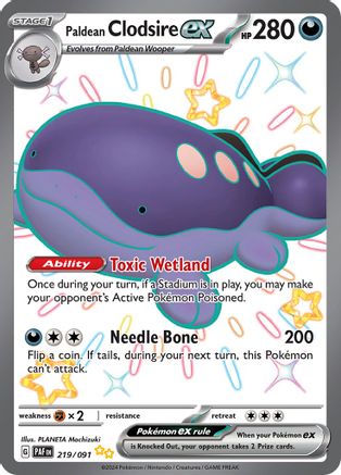 Paldean Clodsire ex 219/091 - SV Paldean Fates Holofoil - for just $0.75! 