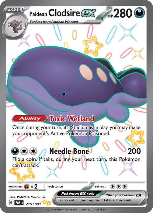 Paldean Clodsire ex (219/091) [Scarlet & Violet: Paldean Fates] - for just $0.90! 