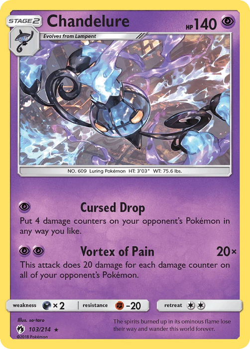 Chandelure (103/214) [Sun & Moon: Lost Thunder] - for just $0.85! 