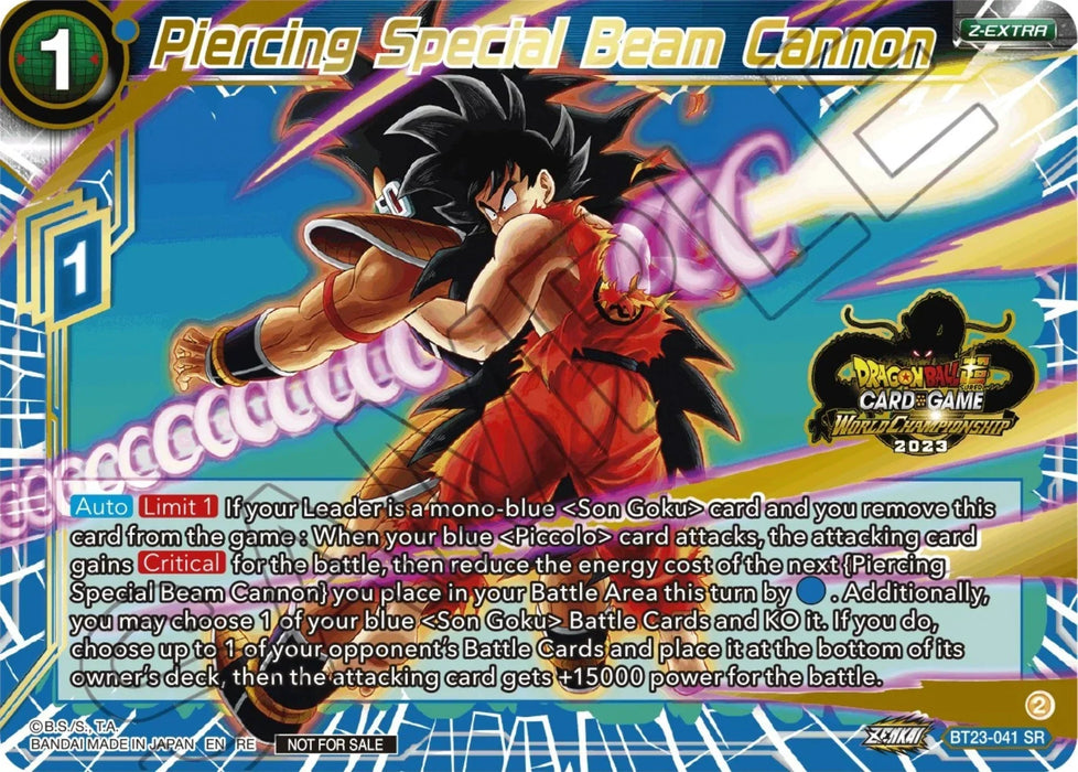 Piercing Special Beam Cannon (2023 World Championship Z-Extra Card Set) (BT23-041) [Tournament Promotion Cards] - for just $4000! 