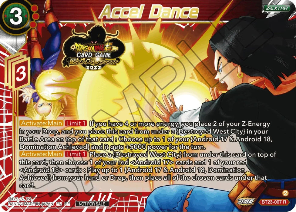 Accel Dance (2023 World Championship Z-Extra Card Set) (BT23-007) [Tournament Promotion Cards] - for just $4000! 