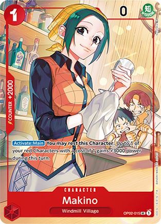 Makino (Japanese 1st Anniversary Set) (OP02-015) - One Piece Promotion Cards Foil - for just $21.43! 