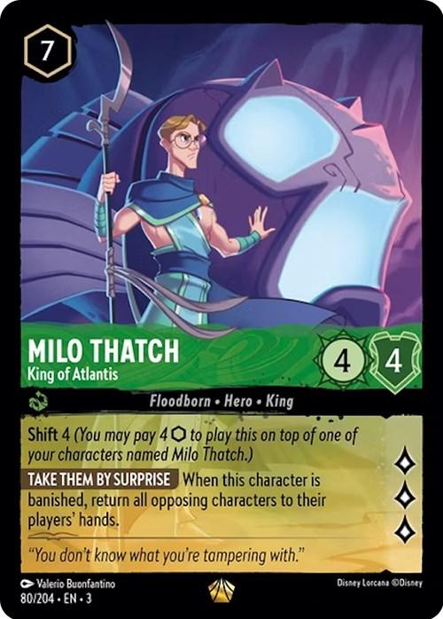 Milo Thatch - King of Atlantis (80/204) - Into the Inklands - for just $0.15! 