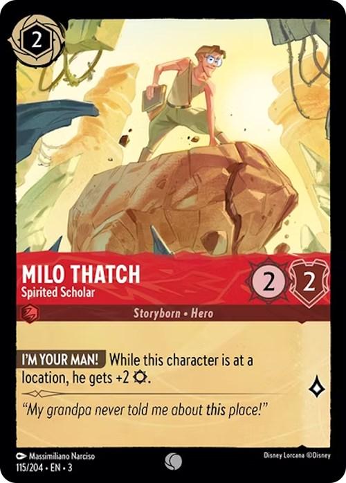 Milo Thatch - Spirited Scholar (115/204) - Into the Inklands - for just $0.02! 