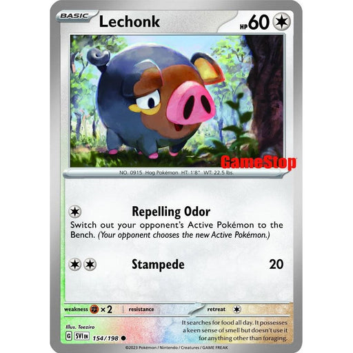 Lechonk (154/198) (GameStop Promo) [Scarlet & Violet: Base Set] - Just $0.80! Shop now at Retro Gaming of Denver