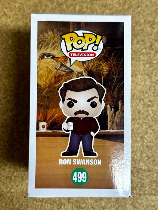 Nick Offerman Signed Ron Swanson Funko Pop! #499 Parks & Rec 2017 With JSA COA - for just $500! 