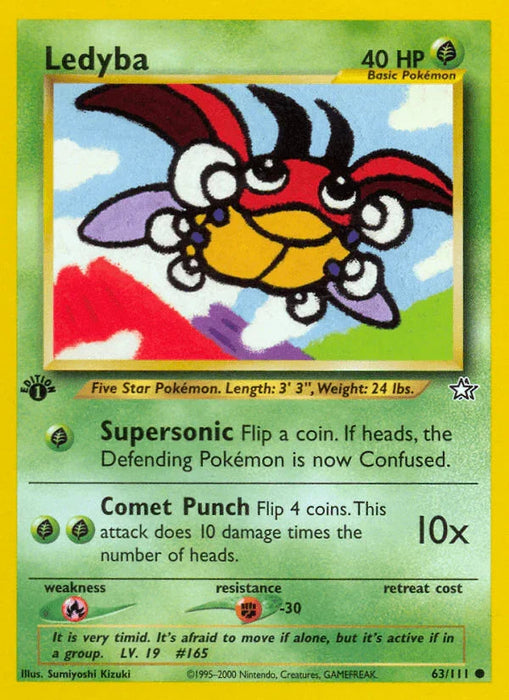 Ledyba (63/111) [Neo Genesis 1st Edition] - for just $0.35! 