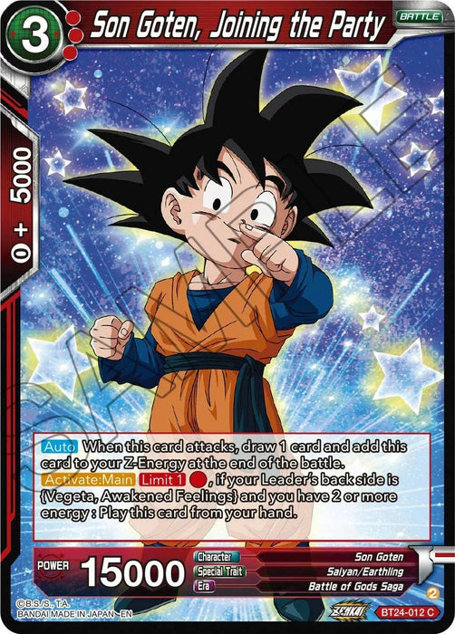 Son Goten, Joining the Party (BT24-012) [Beyond Generations] - for just $0.10! 