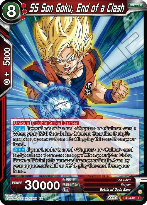 SS Son Goku, End of a Clash (BT24-010) [Beyond Generations] - for just $0.10! 