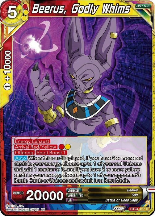 Beerus, Godly Whims (BT24-127) [Beyond Generations] - for just $0.10! 