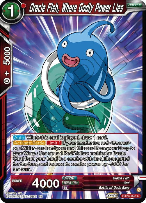 Oracle Fish, Where Godly Power Lies (BT24-023) [Beyond Generations] - for just $0.10! 