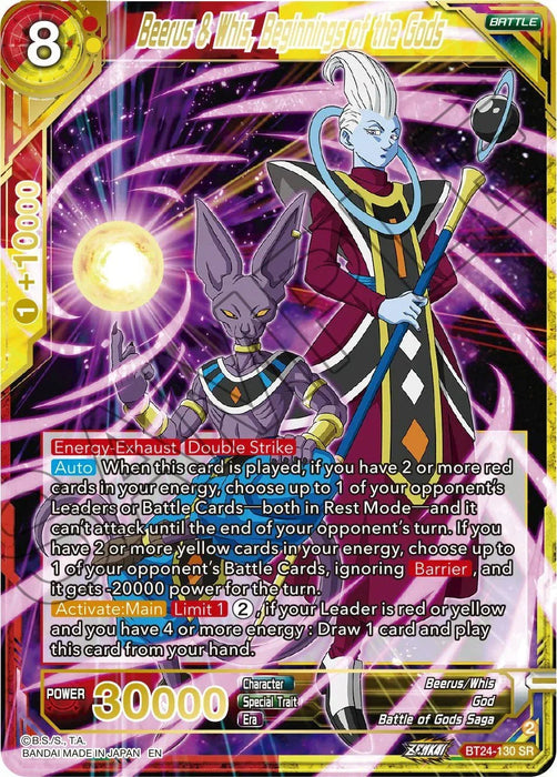 Beerus & Whis, Beginnings of Gods (BT24-130) [Beyond Generations] - for just $0.20! 