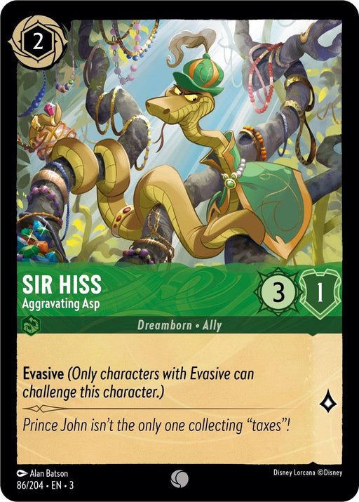 Sir Hiss - Aggravating Asp (86/204) - Into the Inklands - for just $0.03! 