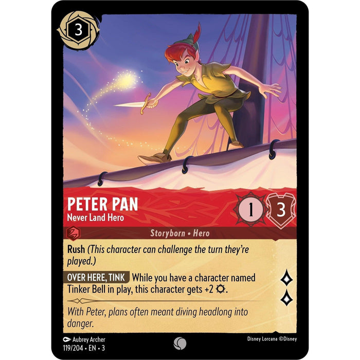 Peter Pan - Never Land Hero (119/204) [Into the Inklands] - Just $0.03! Shop now at Retro Gaming of Denver