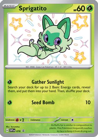 Sprigatito 076 - SV Scarlet & Violet Promo Cards Holofoil - for just $2.60! 